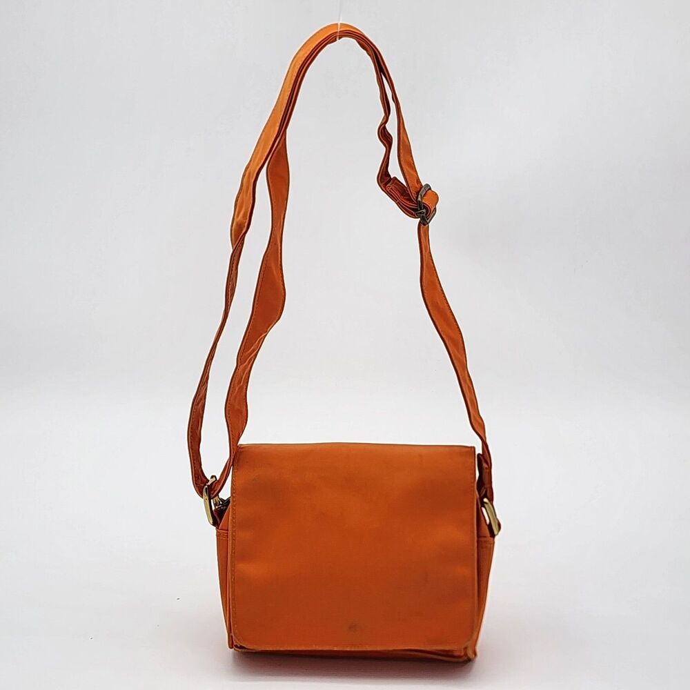 DKNY Vintage Y2K Mini Crossbody Bag Nylon Orange Adjustable